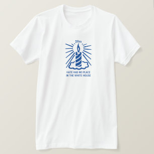 Camiseta O ódio não tem lugar na frente da vela da Casa Bra