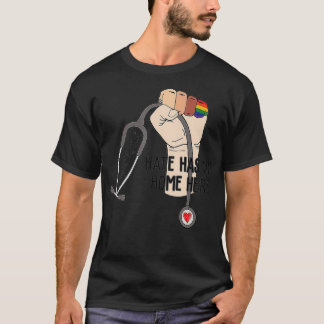 Camiseta O ódio não tem residência aqui Assistente médico M