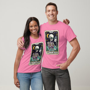 Camiseta O oficial esqueleto engraçado tarot salgado b