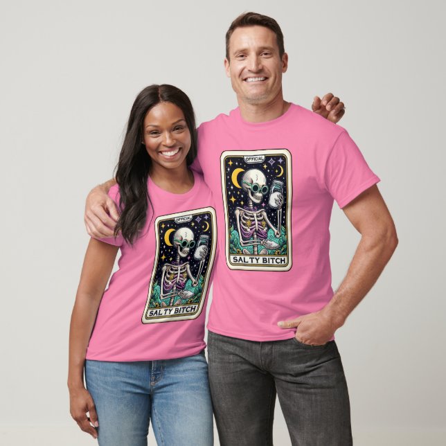 Camiseta O oficial esqueleto engraçado tarot salgado b (Unissex)