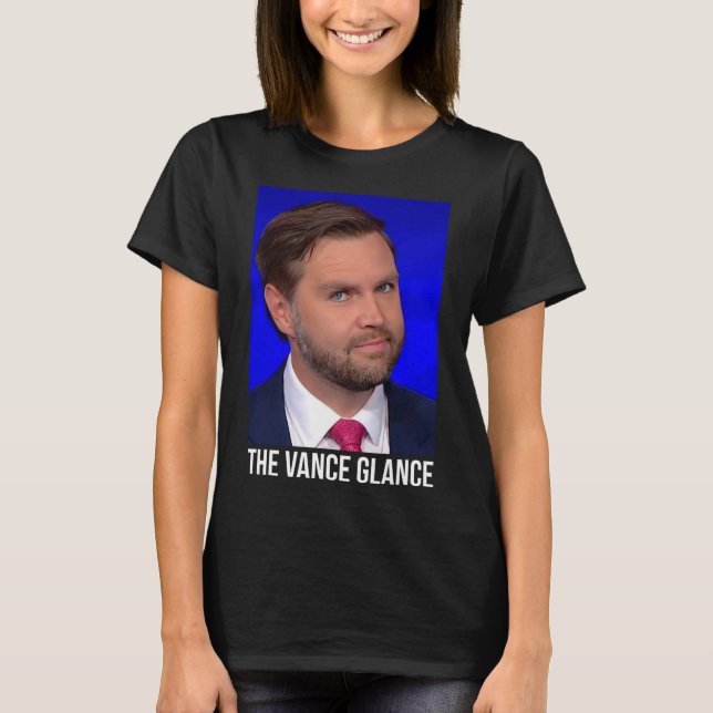 Camiseta O Olhar de Vance - Jd Vance Engraçado  (Frente)