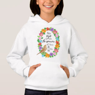 Camiseta O Olho dele está no Hoodie das Garotas Esparsas