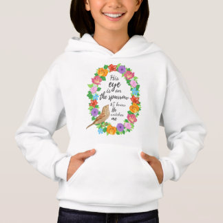 Camiseta O Olho dele está no Hoodie das Garotas Esparsas
