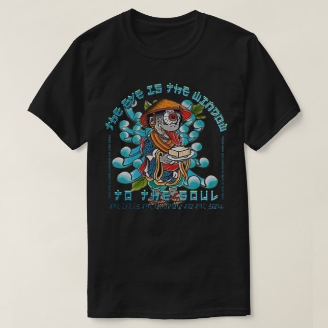 Camiseta O olho é a janela para a alma (Frente do Design)