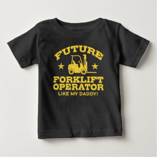 Camiseta O operador futuro da empilhadeira gosta de meu pai