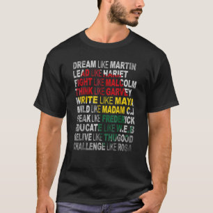 Camiseta O Orgulho Africano Americano do Mês da História do