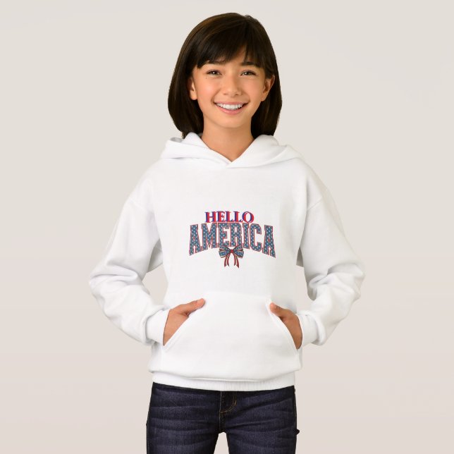 Camiseta O Orgulho Americano Hoodie. (Frente Completa)