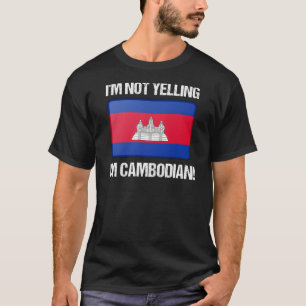 Camiseta O orgulho cambojano não grita no Camboja