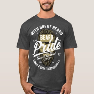 Camiseta O orgulho da barba Respeite a barba com a barba ex