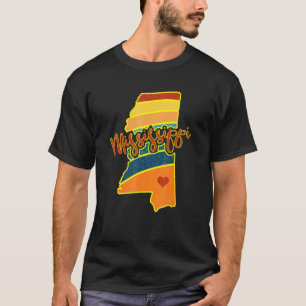 Camiseta O Orgulho do Estado do Mississippi Sunset I Love M