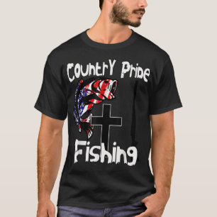 Camiseta O Orgulho do País Armas e Pesca da Cruz Cristã