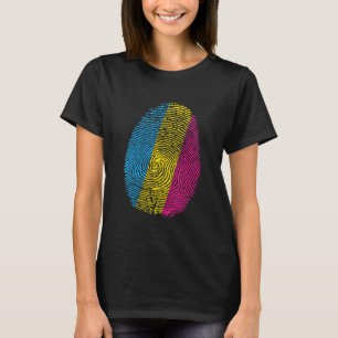 Camiseta O Orgulho Lgbt Do Sinalizador Pansexual