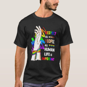 Camiseta O Orgulho Lgbt Respeita Todas As Pessoas Toda A Vi