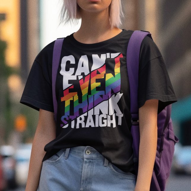 Camiseta O orgulho LGBTQ nem sequer consegue pensar em T-Sh (Criador carregado)