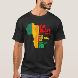 Camiseta O Orgulho Todo Mês Africano Orgulho Preto