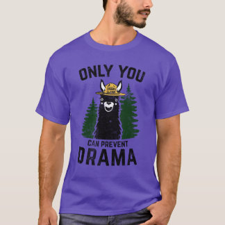 Camiseta O Original Só Você Pode Prevenir Drama Llama GRUN