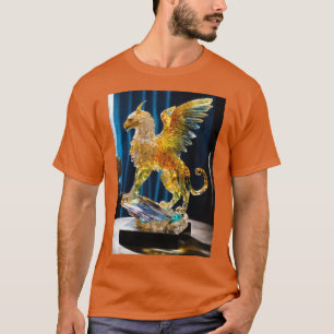 Camiseta O Ouro Elegante Pheonix Imprimiu T-Shir.