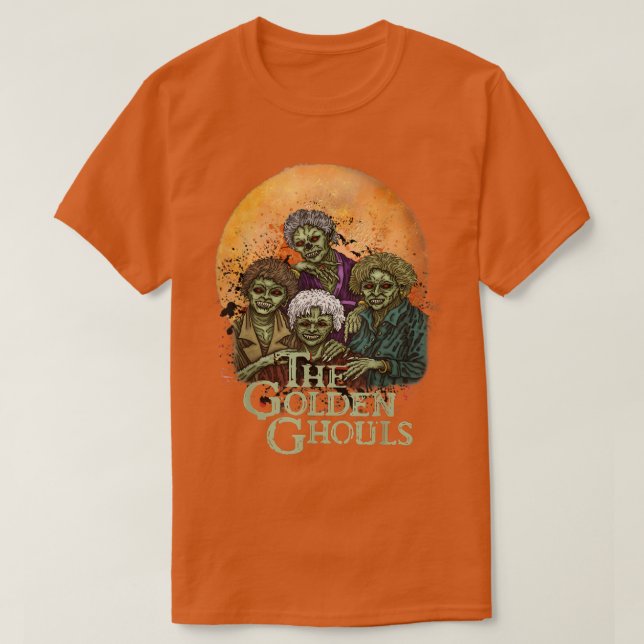 Camiseta O Ouro Ghouls Halloween Zombie Inspirou o Artigo 2 (Frente do Design)