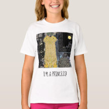 O Ouro Vestido "Sou uma princesa" Ruffle T