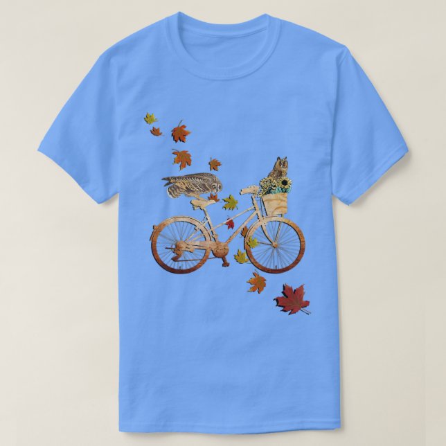 Camiseta O Outono Deixa Corujas Frescas Para Queda (Frente do Design)