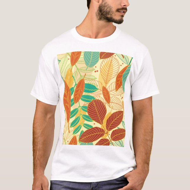 Camiseta O outono deixa o padrão perfeito (Frente)