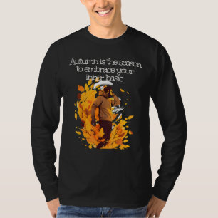 Camiseta O outono é a estação para abraçar seu básico inter