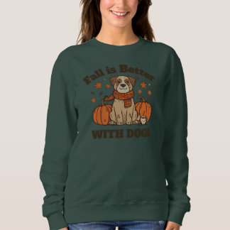 Camiseta O Outono é Melhor Com Cães – Amante de Cachorro no