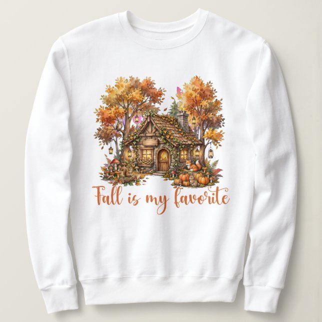 Camiseta O outono é meu favorito  (Frente do Design)