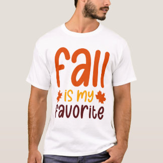 Camiseta O Outono É Meu Favorito - Design de Citação Aconch