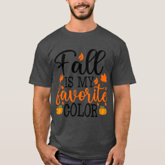 Camiseta O Outono é Minha Cor Favorita Fofo e Simples Outon