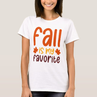 Camiseta O Outono é o Meu Favorito - Design de Citação Acon