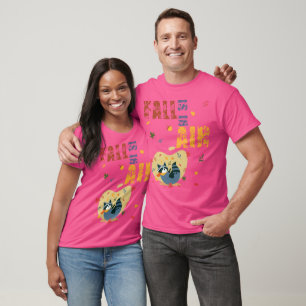 Camiseta O Outono Está no Ar Guaxinim de Outono