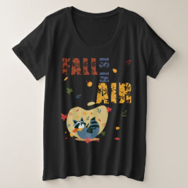 Camiseta O Outono Está no Ar Guaxinim de Outono