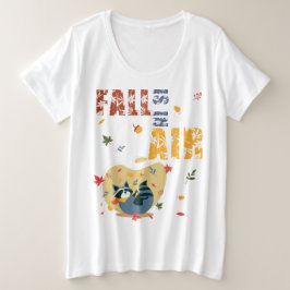 Camiseta O Outono Está no Ar Guaxinim Outono