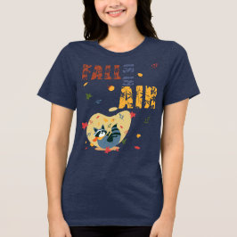 Camiseta O Outono Está no Ar Guaxinim Outono