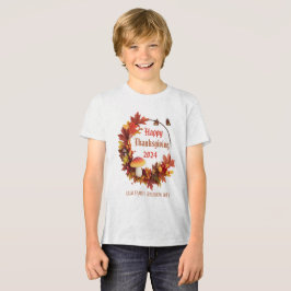 Camiseta O outono Personalizado Deixa Feliz Ação de Graças