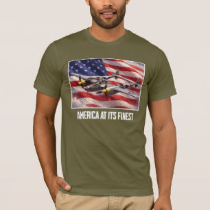 Camiseta O P-38 Lightning - A América em seu Melhor