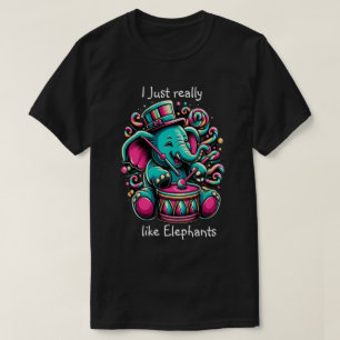Camiseta O Pachyderme Musical que gosto muito de elefantes