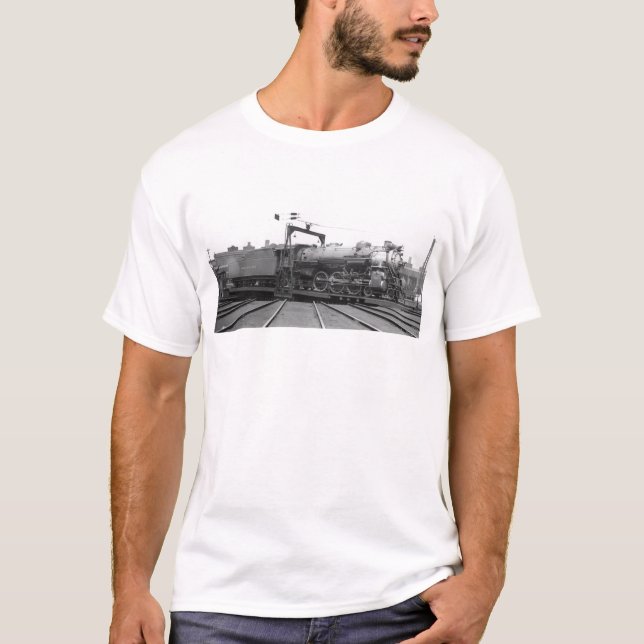 Camiseta O Pacífico Railway do sul na plataforma giratória (Frente)
