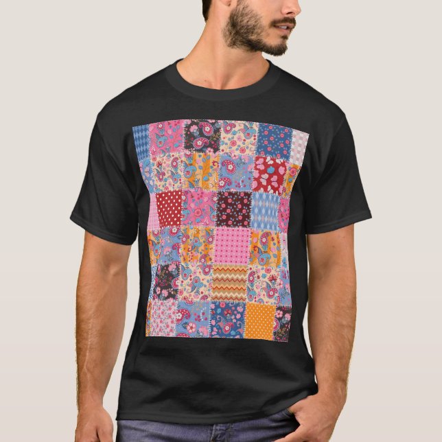 Camiseta O padrão de tecidos bonitinho, sem problemas. (Frente)