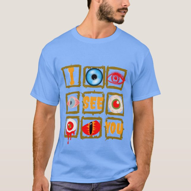 Camiseta O Padrão e Presentes dos 6 Olhos que Vejo em Você (Frente)