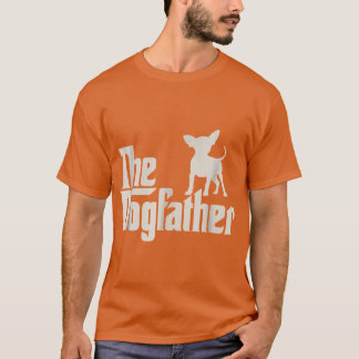 Camiseta O Padrinho Chihuahua Dono de Cachorro Engraçado di