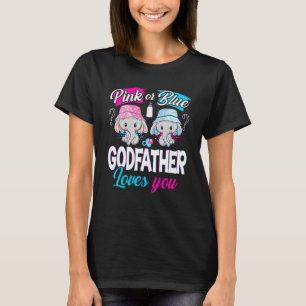 Camiseta O Padrinho Rosa Ou Azul Te Ama Elefantes, Bebê Ge