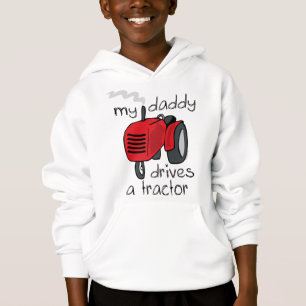 Camiseta O pai conduz um trator