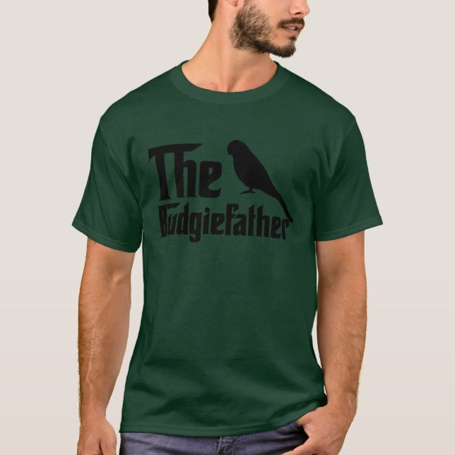 Camiseta O Pai de Pássaros do Orçamento, o Bugerigar Budget (Frente)