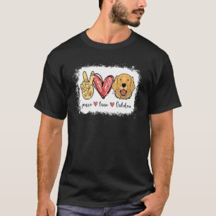 Camiseta O Pai de Retriever do Ouro Peace Love
