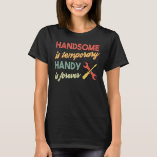 Camiseta O Pai engraçado é temporário, o que é útil para se