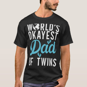 Camiseta O Pai mais bonito do mundo do Pai gêmeo gêmeo