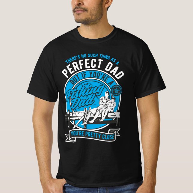 Camiseta O pai perfeito é o pai de pesca (Frente)