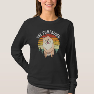 Camiseta O Pai Pomdad Pomeraniano Pom Dog Proprietário Pome